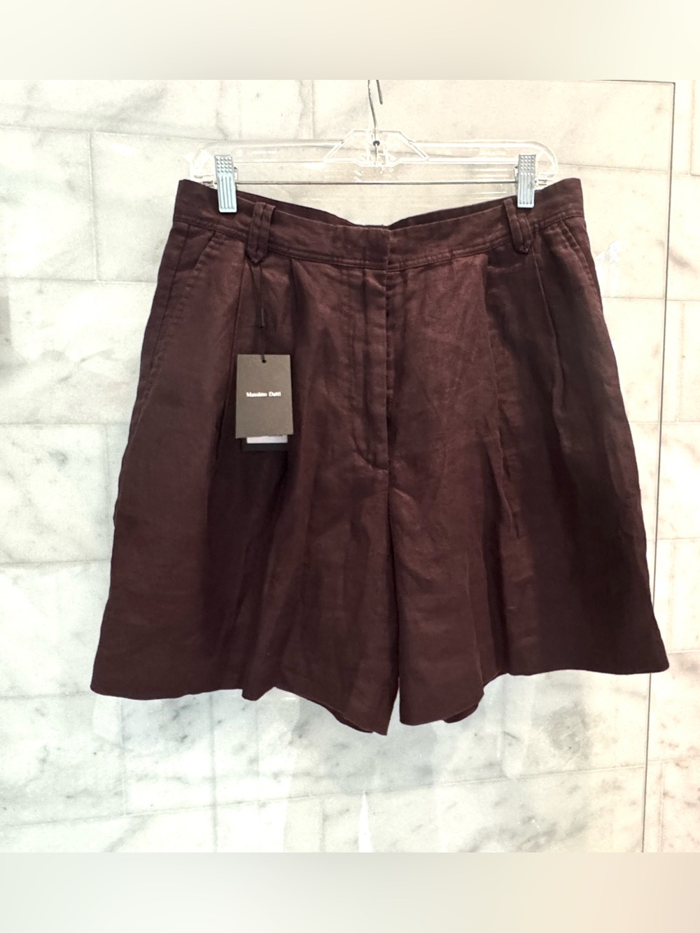Massimo Dutti brown Bermuda Shorts NWT Size 8 / EUR 40 Current Season - Picture 6 of 16